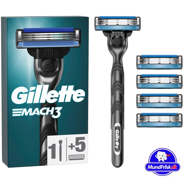 Gillette Mach3 Razor inkl. 5 st. Rakblad