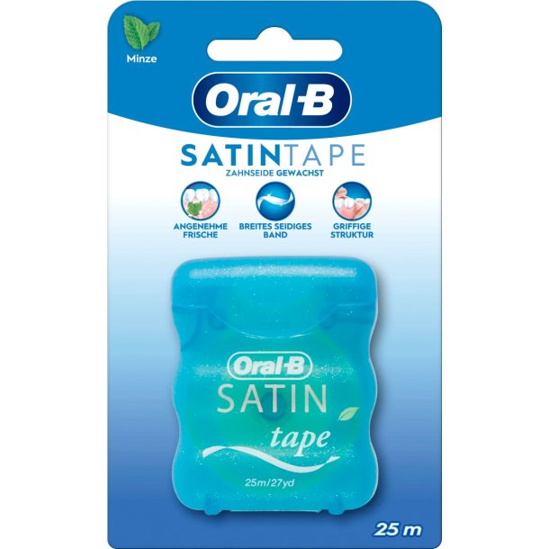 Oral-B Dental Floss Satin Tape 25 mtr. NY emballasje