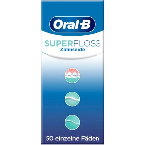 Oral-B Super Floss Tanntrd 50 pcs. NY emballasje