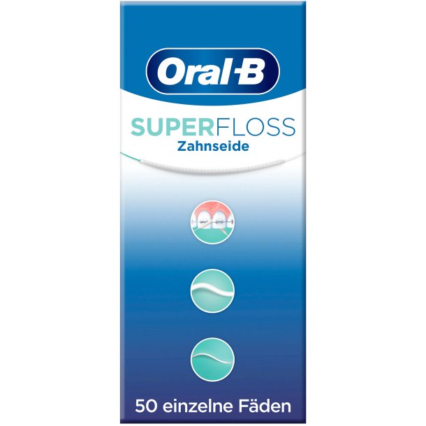 Oral-B Super Floss Tanntrd 50 pcs. NY emballasje