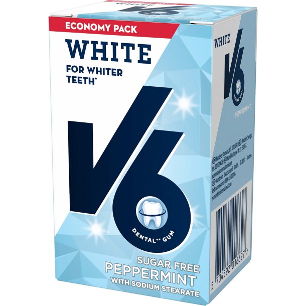 V6 White Peppermint Kaugummi - Sparpaket