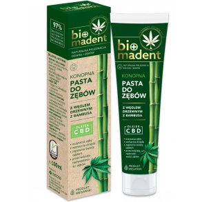Bio Madent Hemp Tandkrm Charcoal CBD 100 ml.