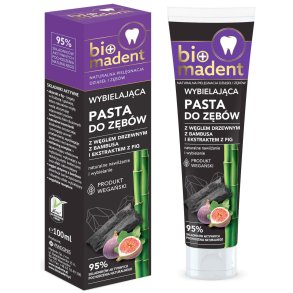 Naturlig Whitening tandkrm BIO MADENT Trkol och fikonextrakt 100 ml.