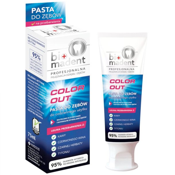 Tandblekning Tandkrm BIO MADENT Color Out 75 ml.