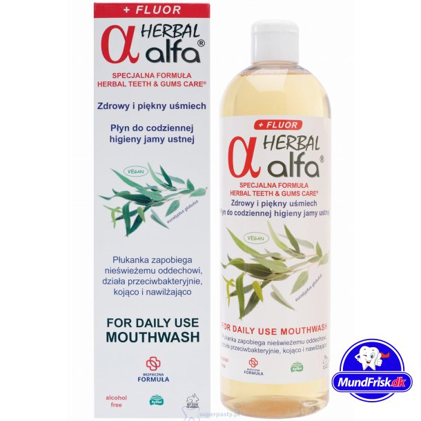 Kr&auml;uter-Mundwasser ALFA Herbal High Fluoride 500 ml