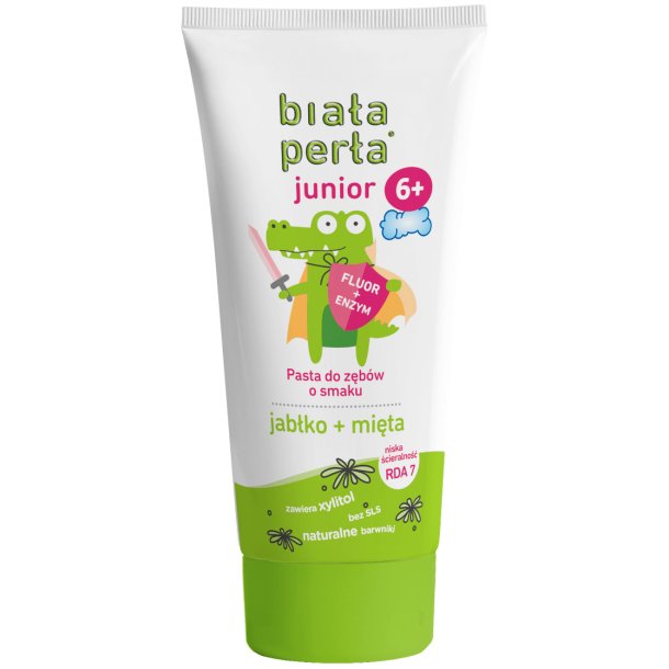 Naturlig barnpasta BIALA PERLA Junior Apple &amp; Mint 75 ml.