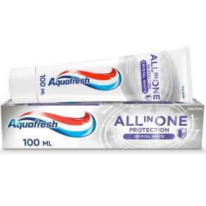 Aquafresh Whitening Tandpasta All in One Protection Crystal White 75 ml.