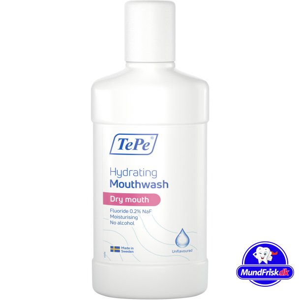 Suuvesi Kuiva suu TePe Hydrating Maustamaton 500 ml.