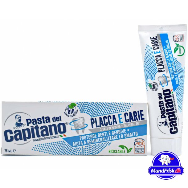 Italienische Zahnpasta PASTA del Capitano Plaque &amp; Karies 75 ml.