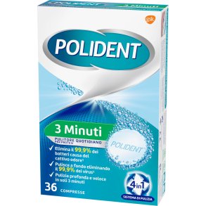Rengringstabletter til Protese POLIDENT 3 Minute 36 stk.