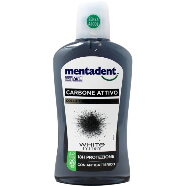 Whitening Mundskyl MENTADENT Charcoal White System 500ml