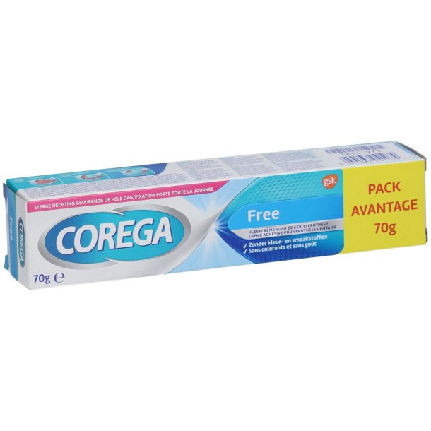 Corega Proteselim Free XL Stor Tube Neutral Smag