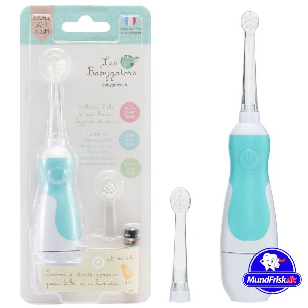 El-Tandbrste Baby 0-5 r Les Babygators Sonic Batteri