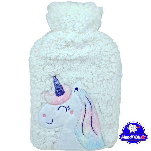 Wrmflasche Fell mit Einhorn-Motiv 2 ltr.