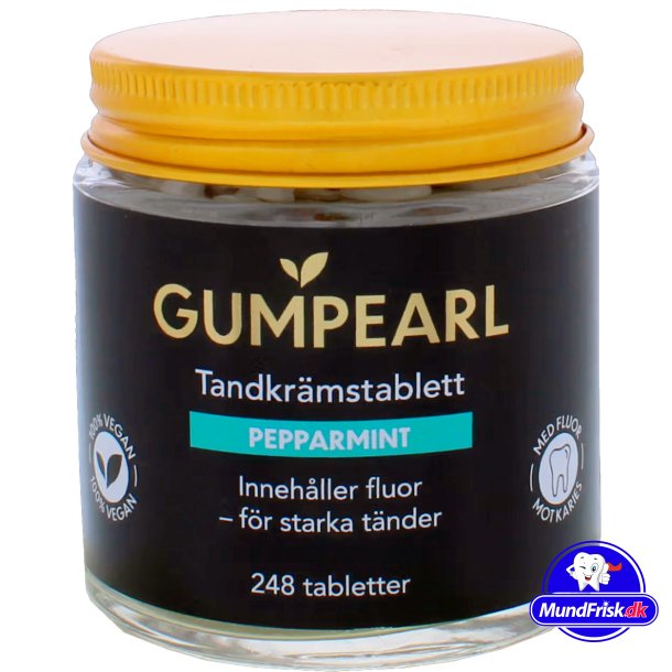 Zahnpastatabletten GUMPEARL Peppermint Fluor Glas 248 Stk.