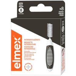 Elmex Mellemrumsbrster 8 stk. 1.5 mm ISO 8 SORT