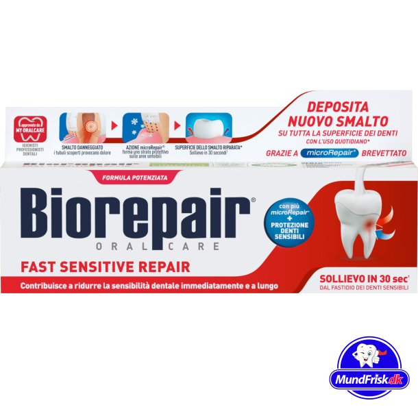 Biorepair Tandpasta Fast Sensitive Repair 75 ml