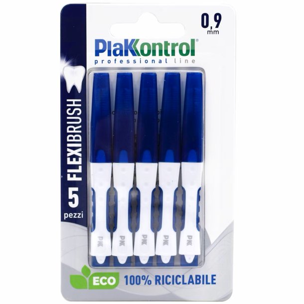 Mellemrumsbrster 5 stk.PLAKKONTROL FlexiBrush 0.9 mm
