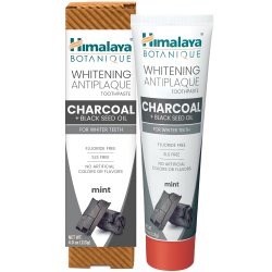 Himalaya Tandpasta Botanique Whitening Antiplaque Charcoal &amp; Black Seed Oil 113g