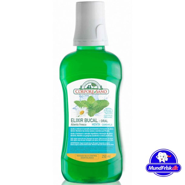 Ekologisk Aloe Vera Munvatten CORPORE SANO Mint - Kamomill 250 ml.