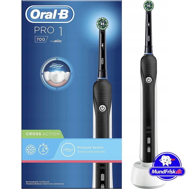 Oral-B Pro 1 700 CrossAction El-tandbrste Black
