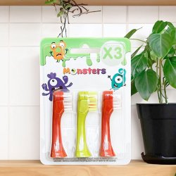 Borsthuvuden till LES BABYGATORS Monster elektrisk tandborste