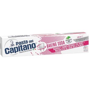 Italiensk Whitening Tandpasta PASTA del Capitano Baking Soda 100 ml.