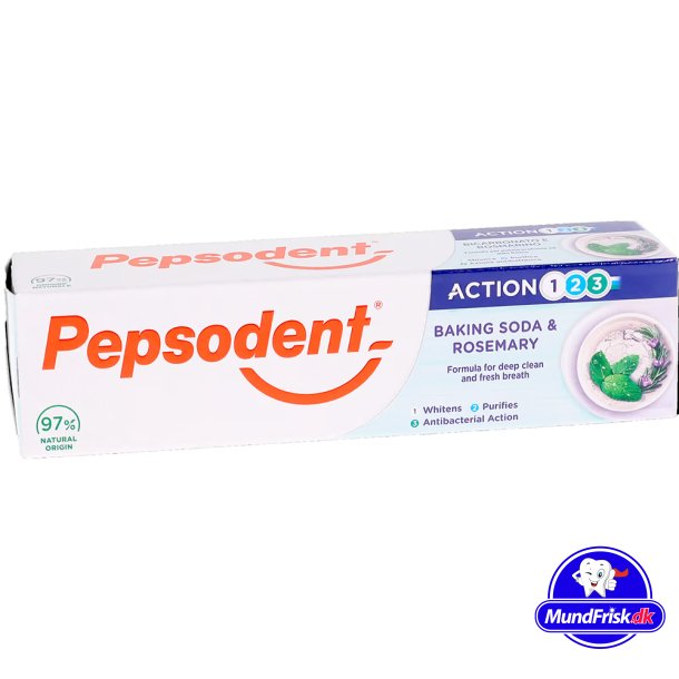 Pepsodent Tandpasta Action 123 Baking Soda &amp; Rozemarijn 75 ml.