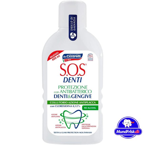 DR. CICCARELLI Chlorhexedin Mundwasser SOS Anti-Plaque 400 ml