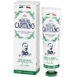 Italiensk rttandkrm PASTA DEL CAPITANO Natural Herbs &amp; Xylitol 75 ml.