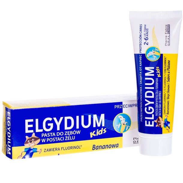 Elgydium Barntandkrm Platan Banana 2-6 r 50 ml.