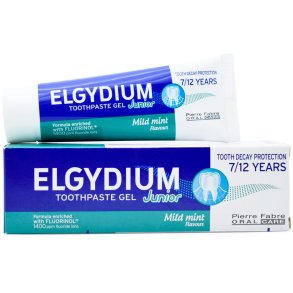 Elgydium Barntandkrm Gel Junior Mild Mint 7-12 r 50 ml.