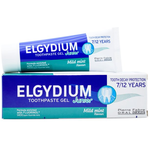 Elgydium Barntandkrm Gel Junior Mild Mint 7-12 r 50 ml.