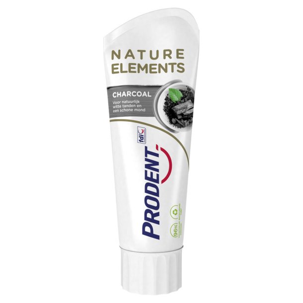 PRODENT Tandkrm Long Active Nature Elements Charcoal White & Detox 75 ml.