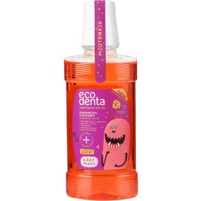Naturligt Munvatten fr barn ECODENTA Kids Xylitol Strawberry 250 ml