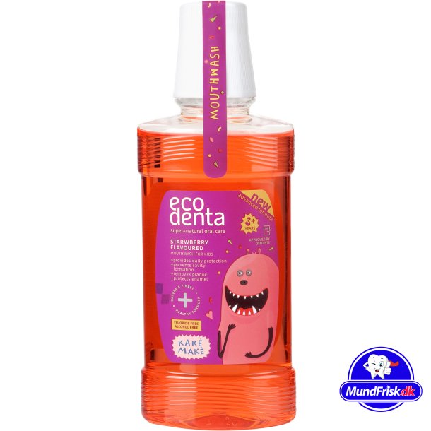Naturlig Mundskyl til Brn ECODENTA Kids Xylitol Strawberry 250 ml