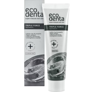 Naturlig Propolis tandkrm ECODENTA Triple Force White Clay 100 ml