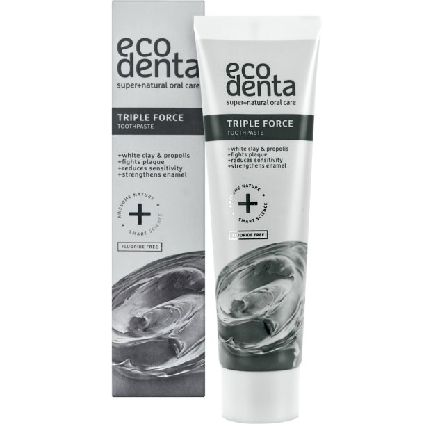 Natrliche Propolis Zahnpasta ECODENTA Triple Force White Clay 100 ml
