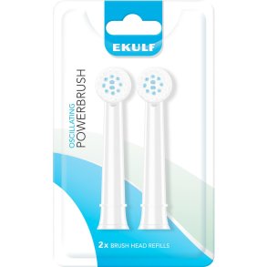 Vita borsthuvuden fr Ekulf PowerBrush Oscillating elektrisk tandborste