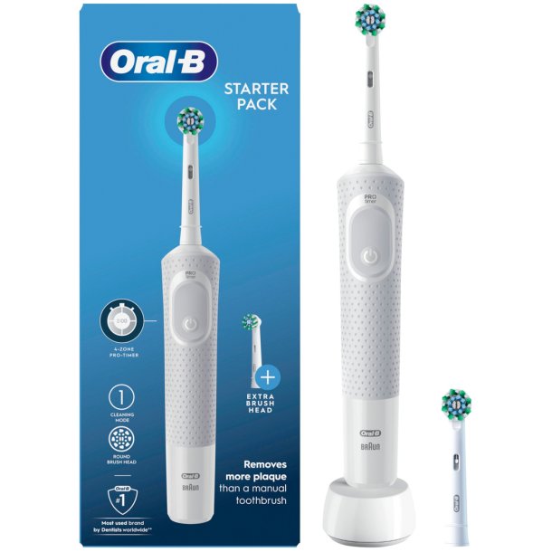 Oral-B Elektrisk tandborste Vitality d100 White + extra borsthuvud