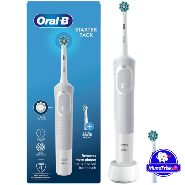 Oral-B Elektrisk tandborste Vitality d100 White + extra borsthuvud