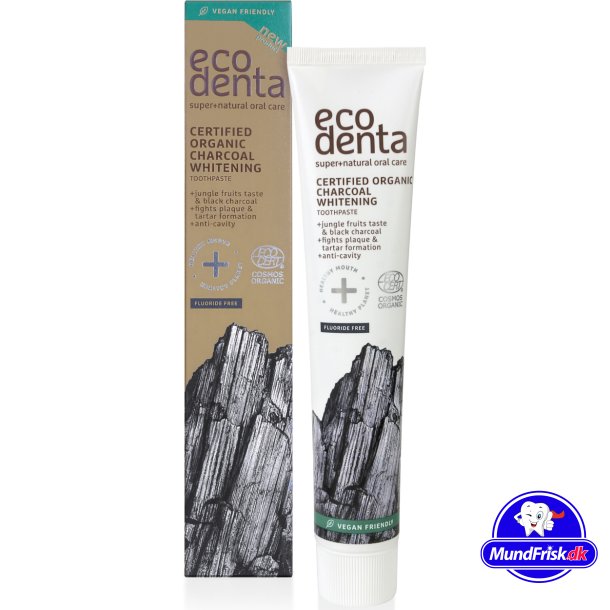 Bio-Zahnpasta Whitening ECODENTA Holzkohle, 75 ml