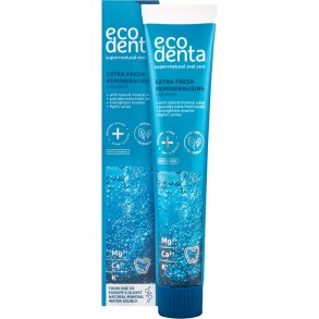 Naturlig Hydroxyapatite tandkrm ECODENTA Extra Fresh & Remineralising 75 ml