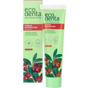 Naturlig Hydroxyapatit Tandpasta ECODENTA Cranberry Tartar Eliminating 100 ml