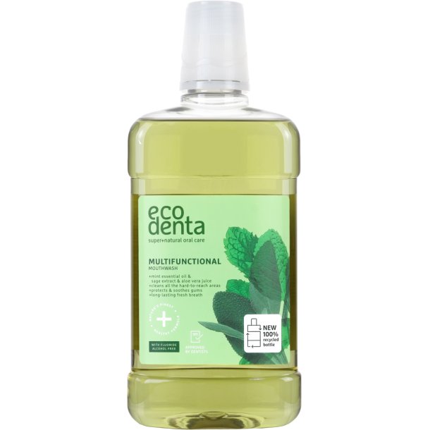 Naturligt Aloe Vera Munvatten ECODENTA Multifunktionell 500 ml