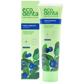 Naturlig Hydroxyapatite tandkrm ECODENTA Blueberry Fresh Breath 100 ml