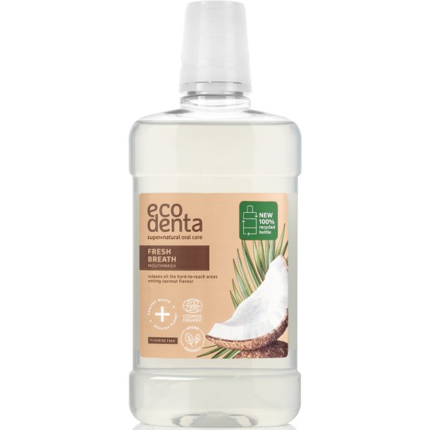 Ekologisk Munvatten ECODENTA Fresh Breath Coconut &amp; Xylitol 500 ml