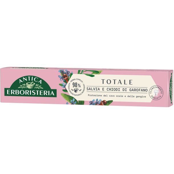 Naturlig Tandpasta ANTICA Erboristeria Totale Sage &amp; Clove 75 ml.