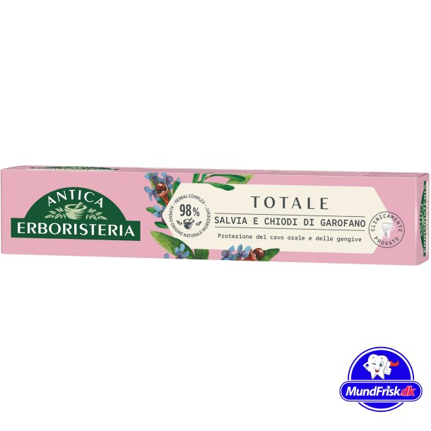 Naturlig tannkrem ANTICA Erboristeria Total Sage &amp; Clove 75 ml.