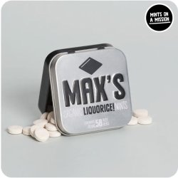 kologiske myntepastiller MAX'S Lakrisboks 35g